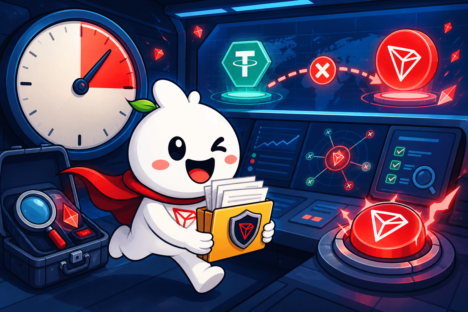 První hodina po odeslání USDT na špatnou adresu TRON — Bezpečnost peněženky | Rent Energy Tron